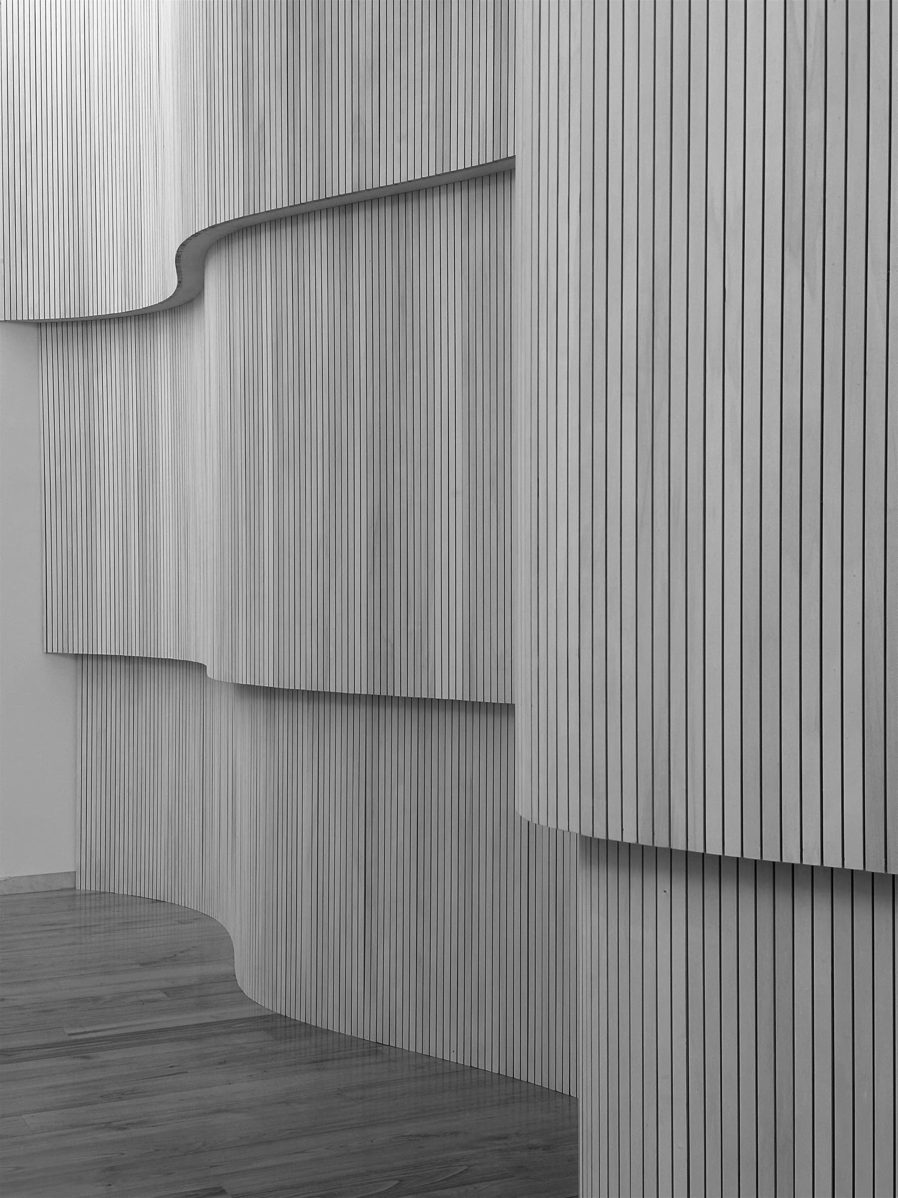 Acoustic treatment on a studio wall